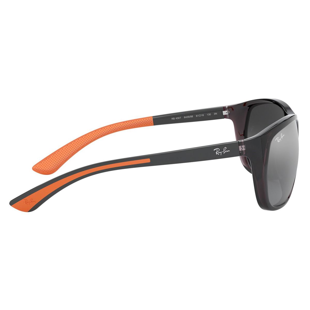 Lentes Solares Ray-Ban Armazón en Nylon Transparente-Gris-Naranja