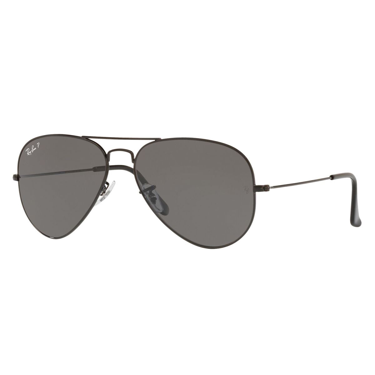 Lente Solar Ray-Ban Aviator Large Metal Polarizado Gris en Metal Negro