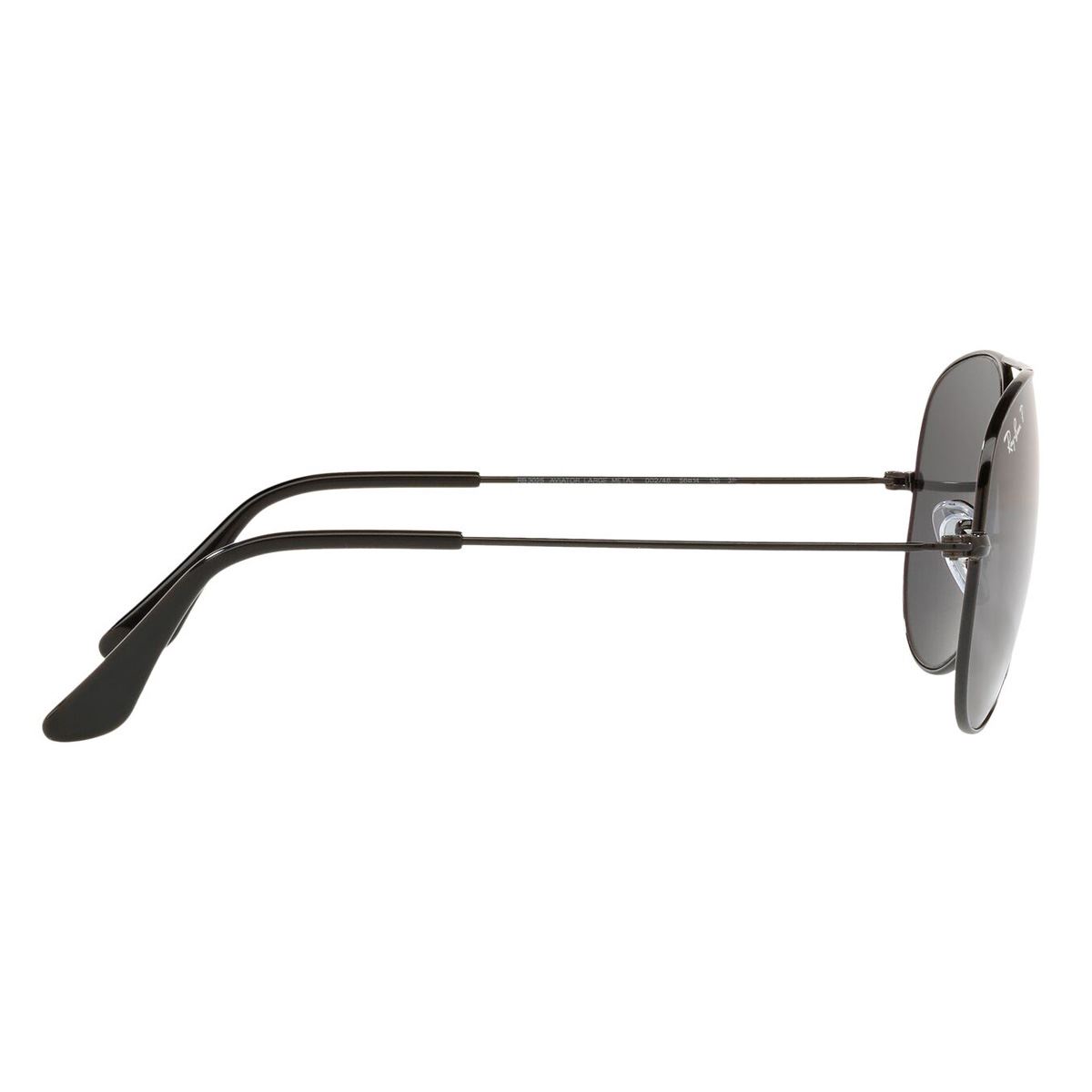 Lente Solar Ray-Ban Aviator Large Metal Polarizado Gris en Metal Negro