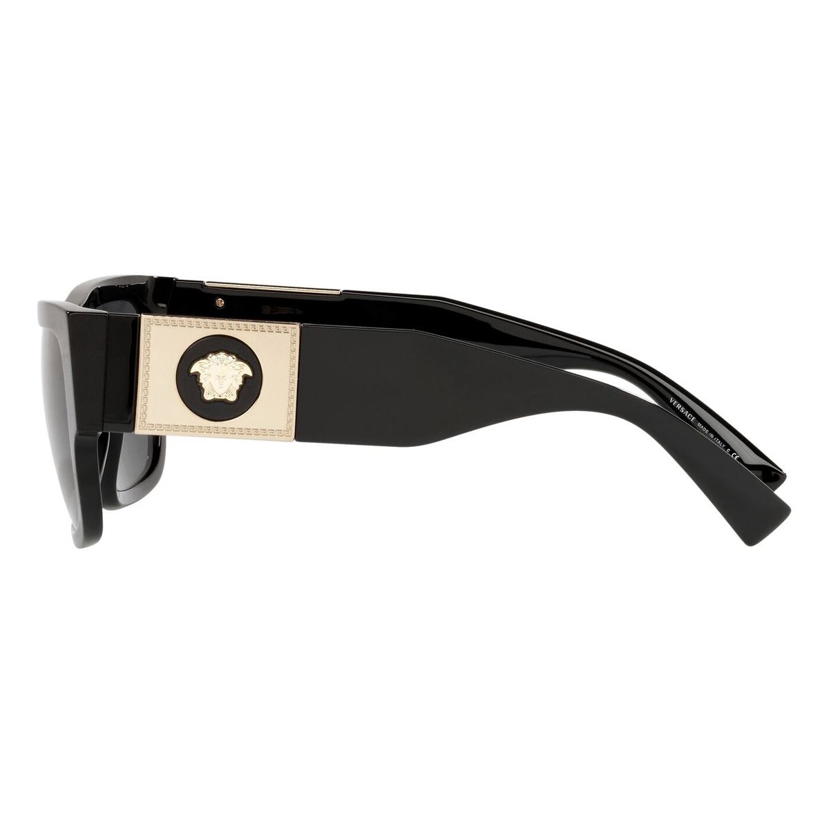 Lente Solar Versace Gris Acetato Negro