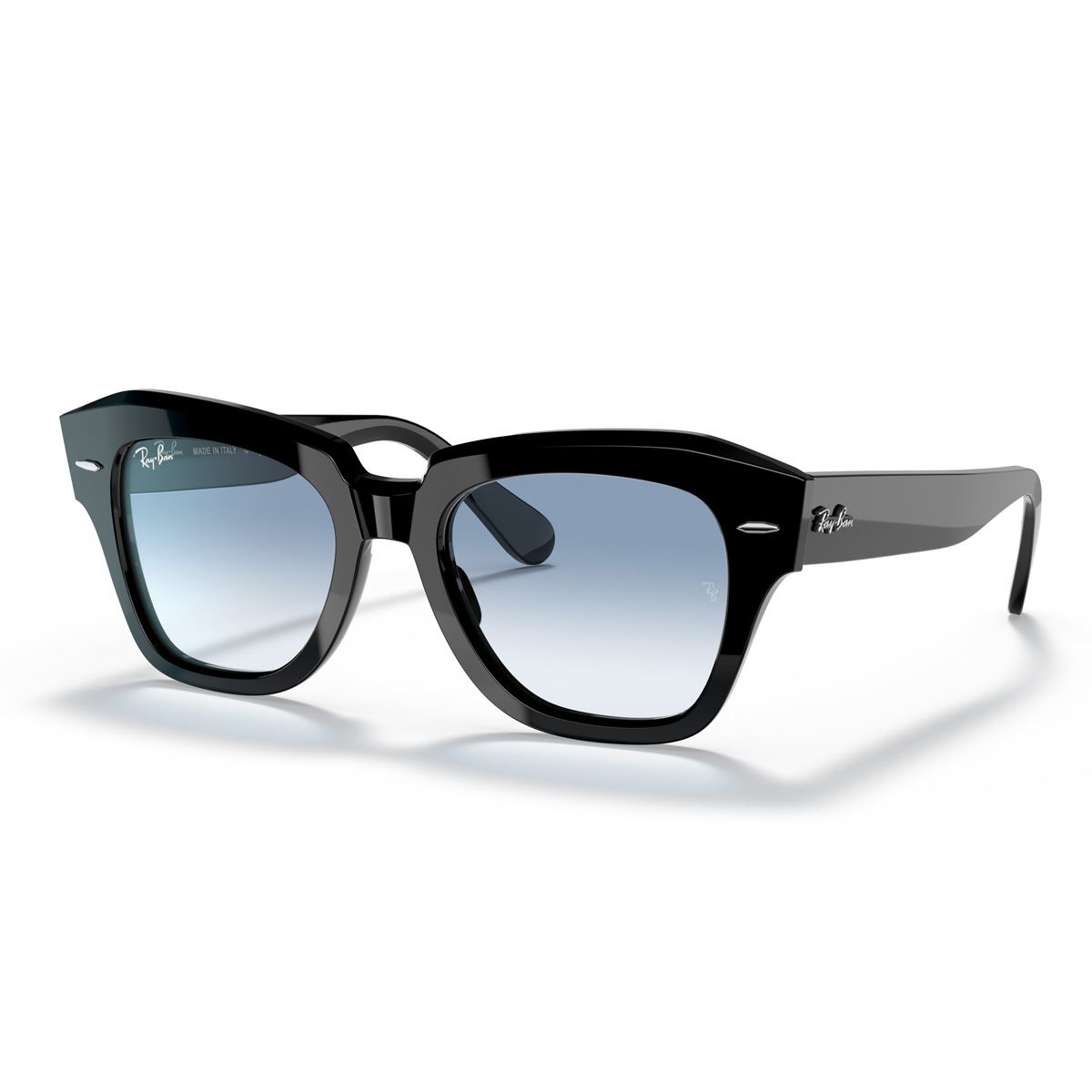 Lente Solar  Ray Ban azul degradado claro Unisex