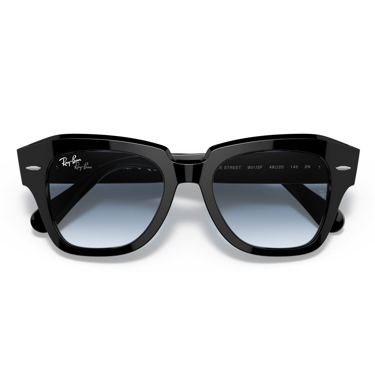 Lente Solar  Ray Ban azul degradado claro Unisex
