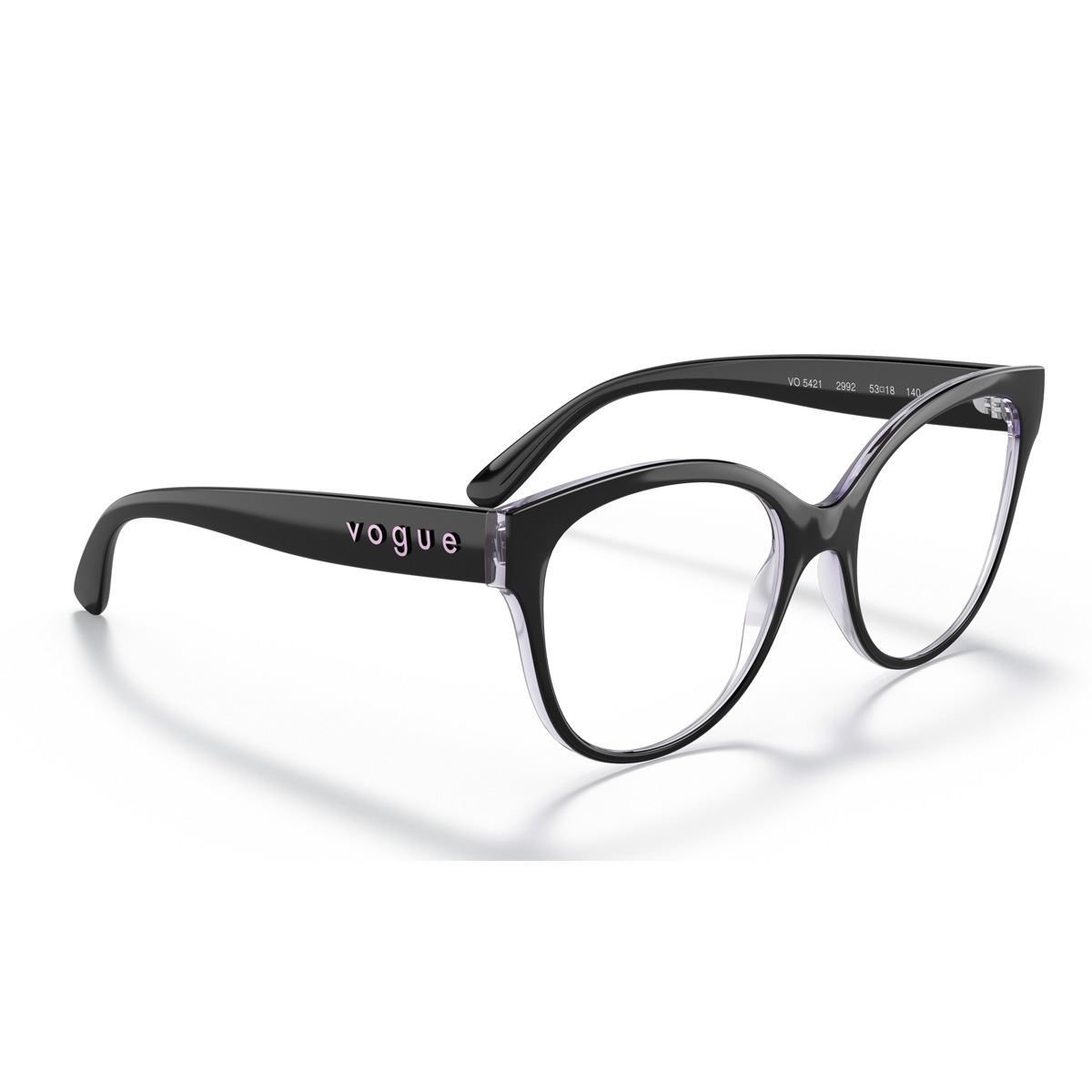 Armazón Vogue Top Negro /Serigrafía para Mujer