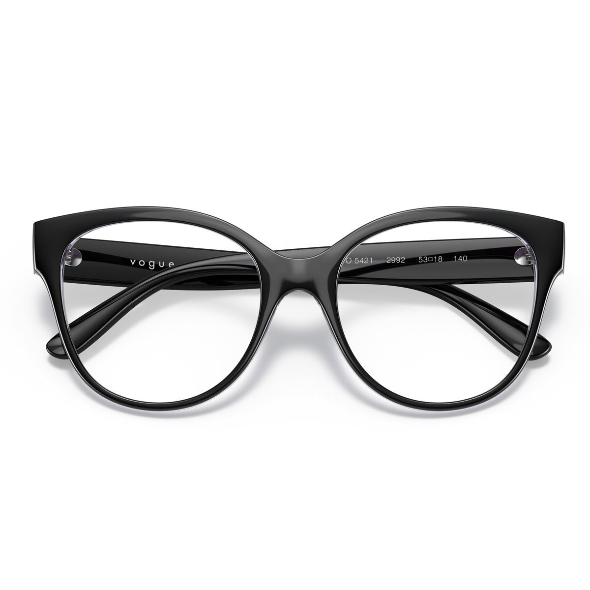 Armazón Vogue Top Negro /Serigrafía para Mujer