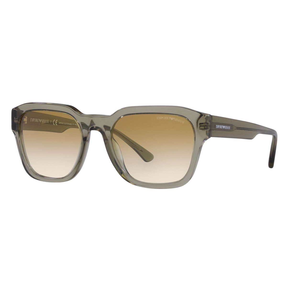 Lente solar Emporio Armani 0EA4175 degradado color marrón en acetato color verde