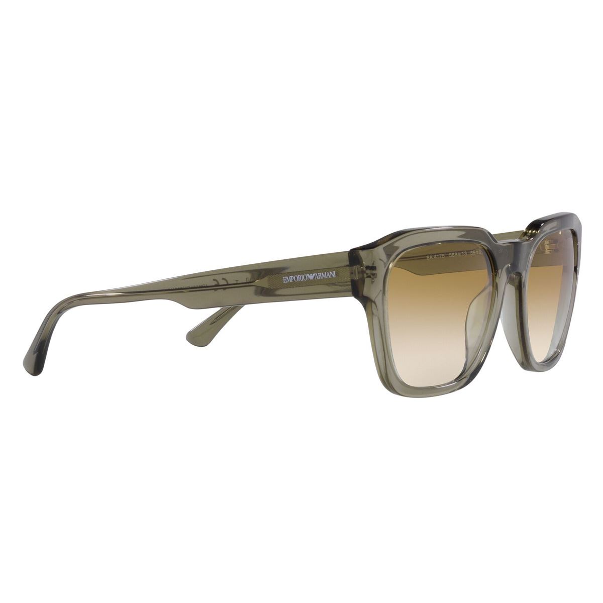Lente solar Emporio Armani 0EA4175 degradado color marrón en acetato color verde