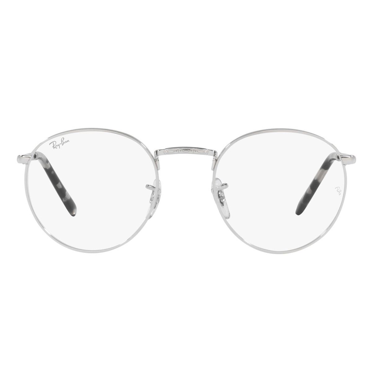 Armazón Ray-Ban New Round modelo 0RX3637V en metal color plata