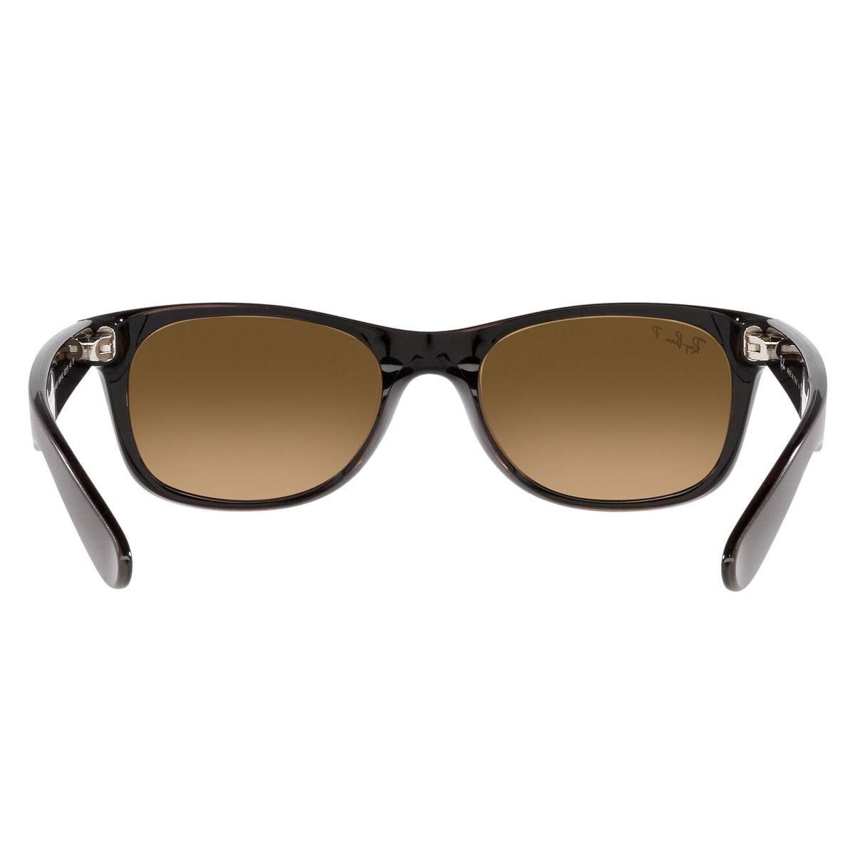 Lente solar Ray-Ban New Wayfarer modelo 0RB2132 polarizado color marrón en nylon