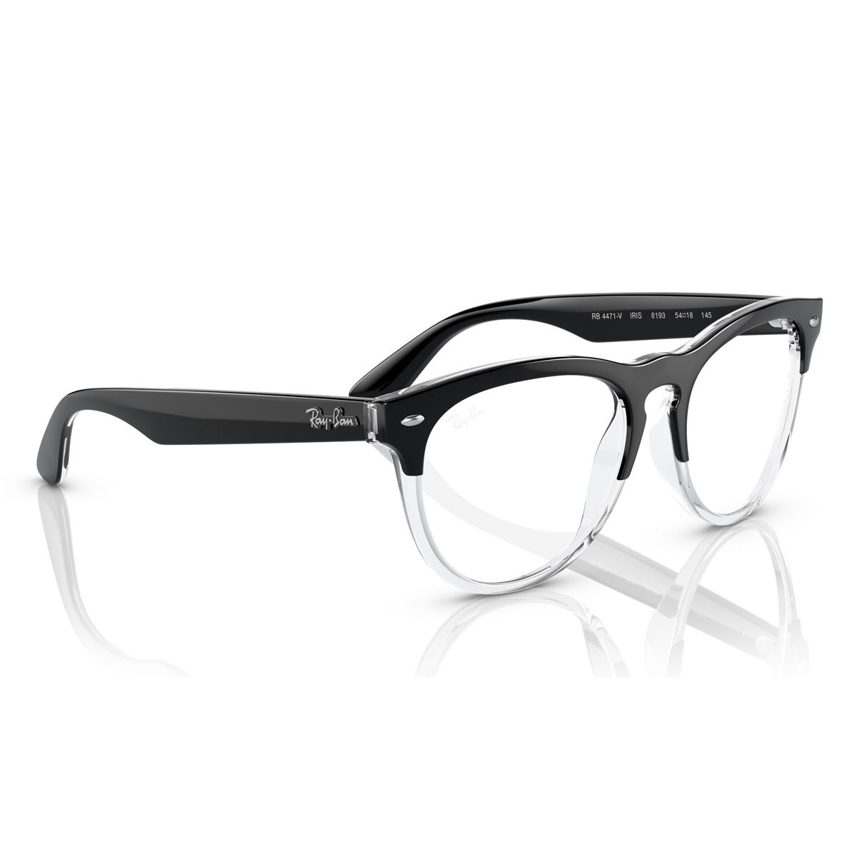 Armazón Ray Ban Negro Sobre Transparente Unisex