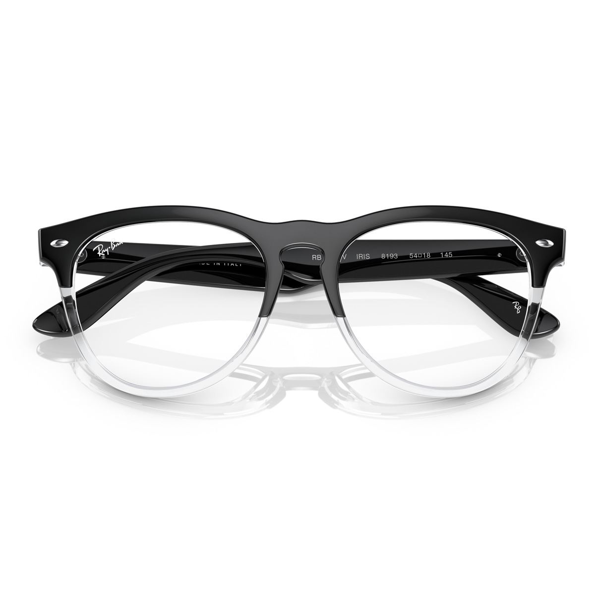 Armazón Ray Ban Negro Sobre Transparente Unisex