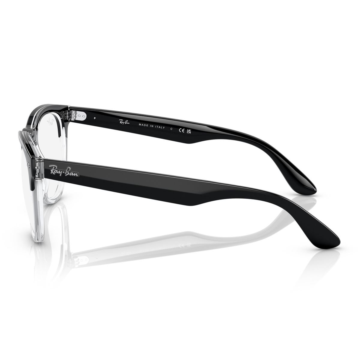 Armazón Ray Ban Negro Sobre Transparente Unisex