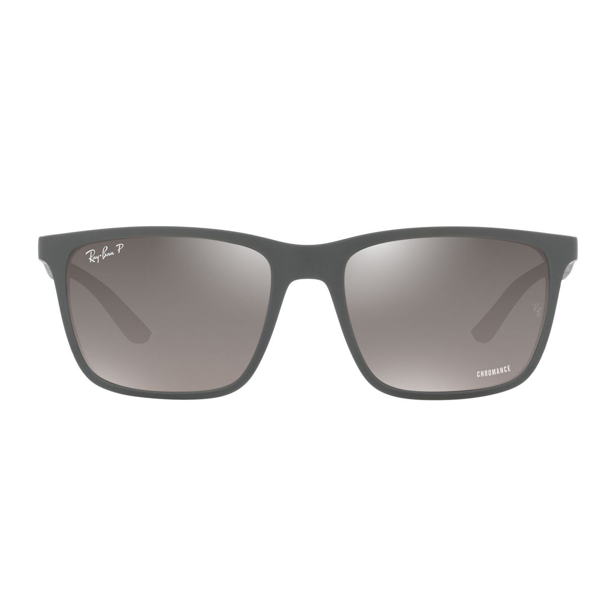 Lente Solar Ray-Ban Polarizado Plata en Plástico Gris