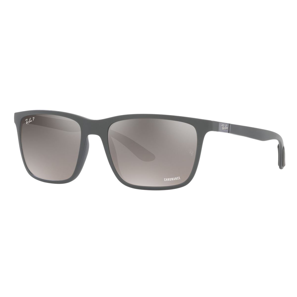 Lente Solar Ray-Ban Polarizado Plata en Plástico Gris