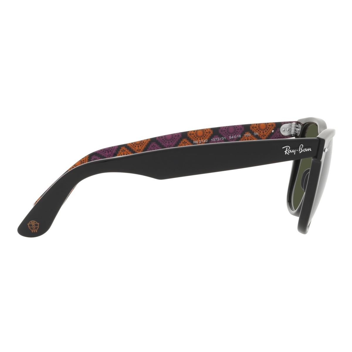 Lente Solar Ray-Ban Wayfarer Negro "Día de Muertos"