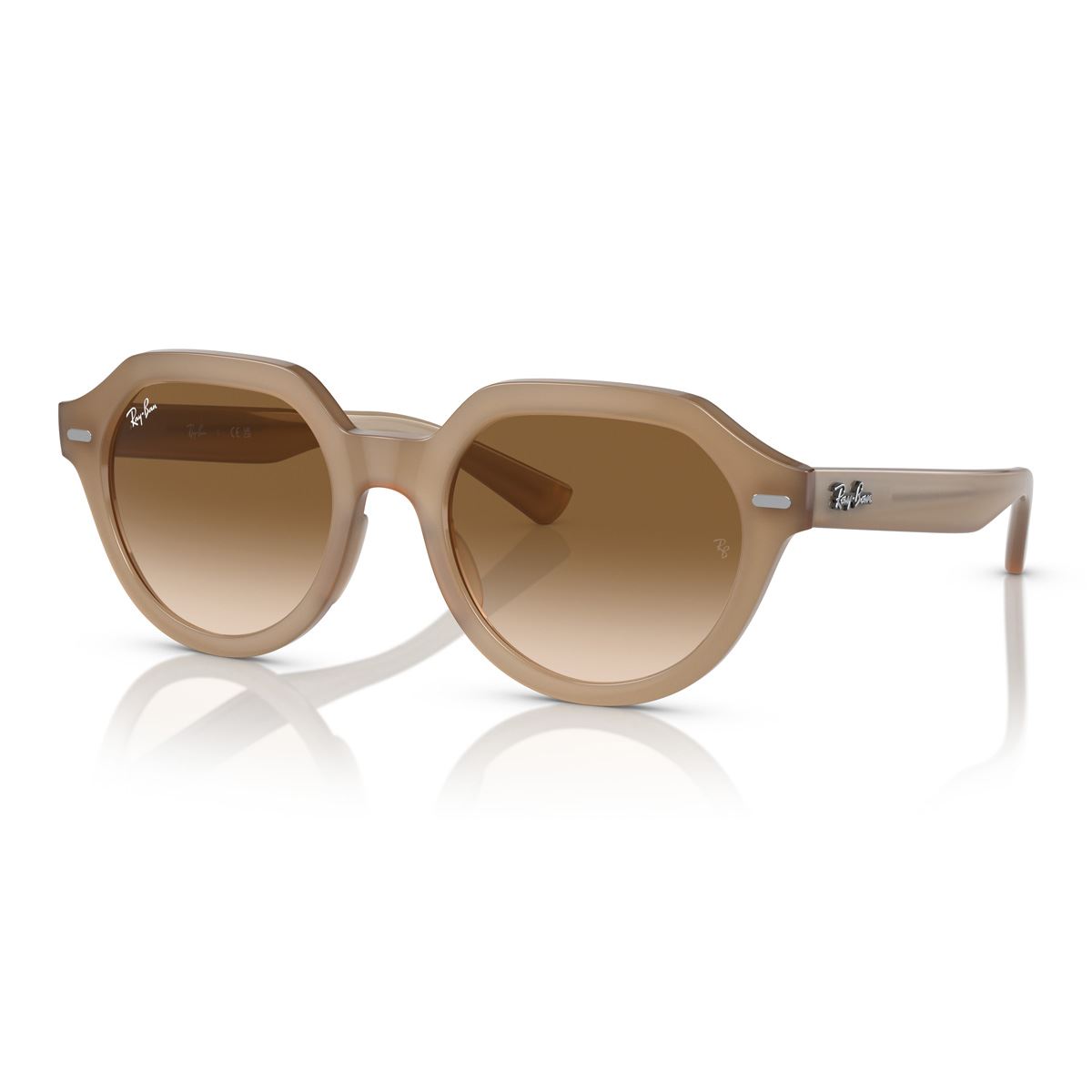 Lente Solar Ray Ban marrón degradado claro Unisex