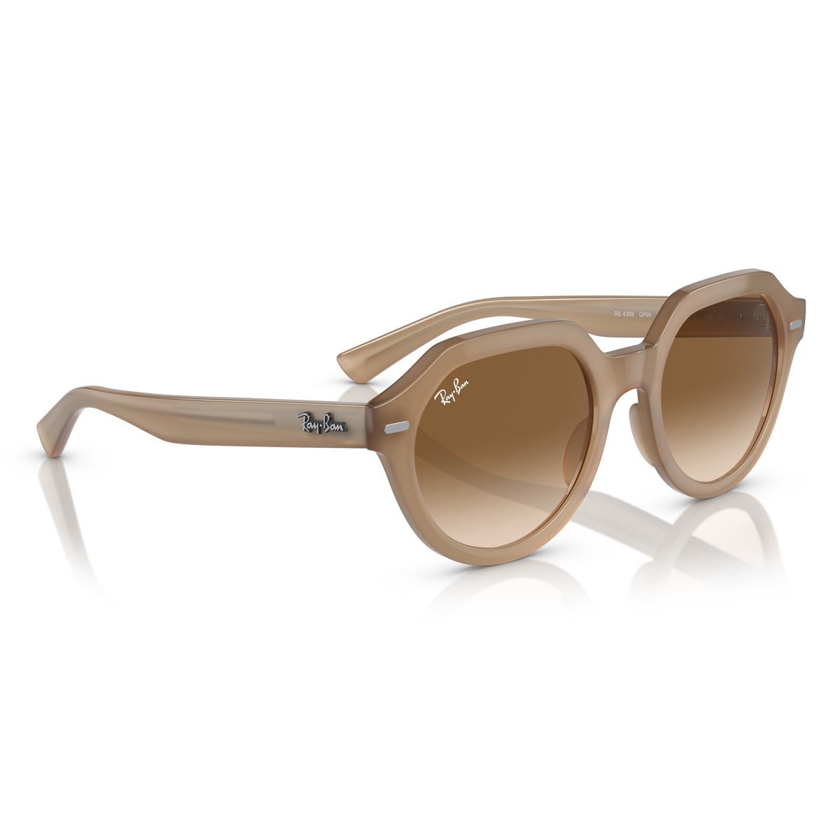 Lente Solar Ray Ban marrón degradado claro Unisex