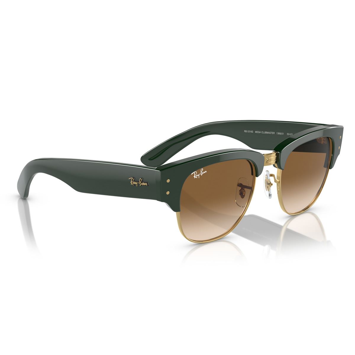 Lente Solar  Ray Ban marrón degradado claro Unisex