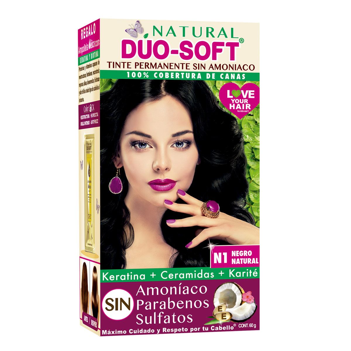Tinte sin amoniaco natural duo soft negro natural
