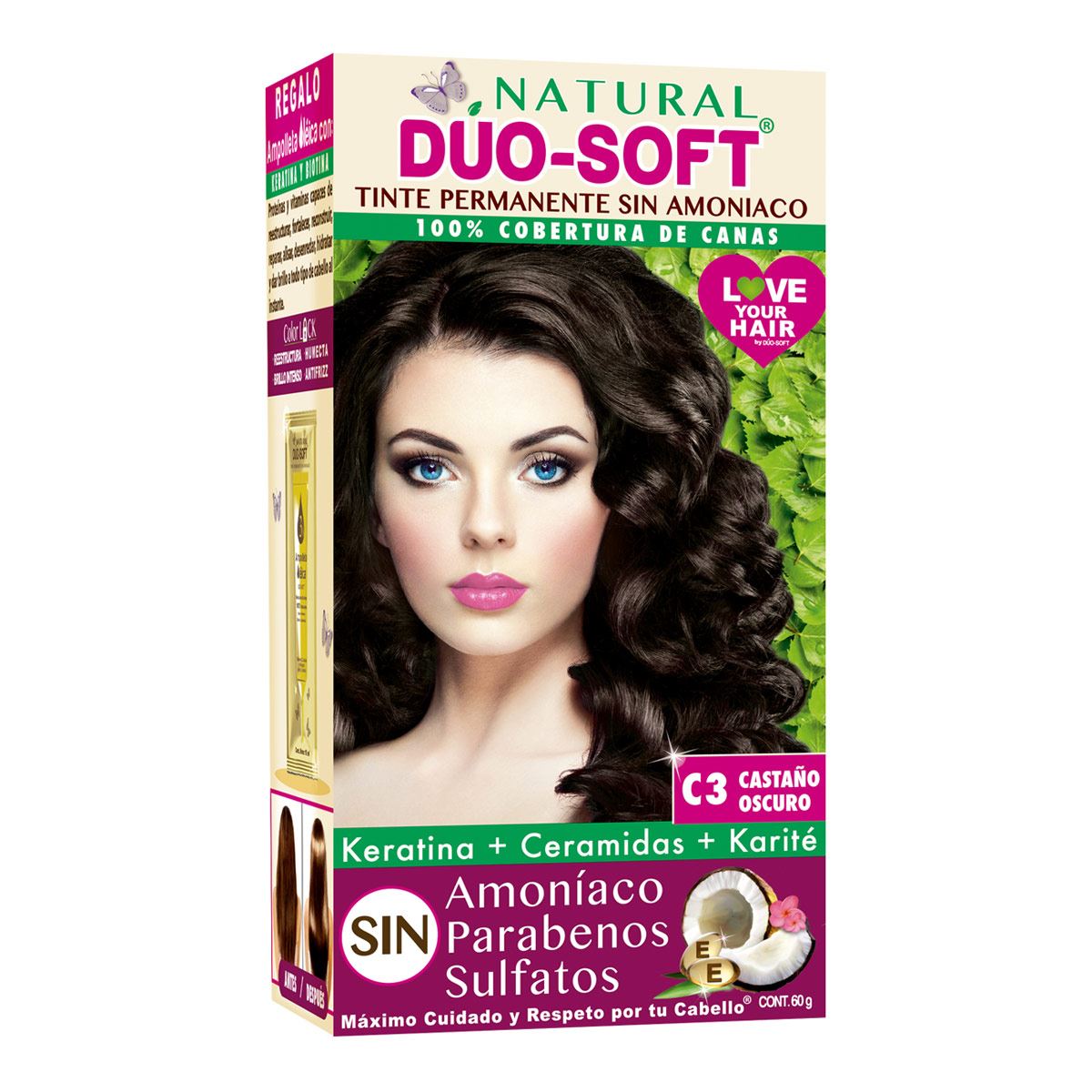 Tinte sin amoniaco natural duo soft castaño oscuro
