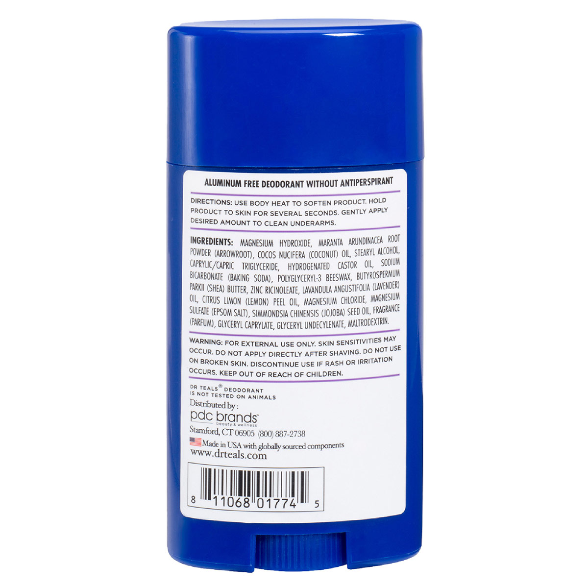 Desodorante de Lavanda en Barra para Mujer Dr. Teals