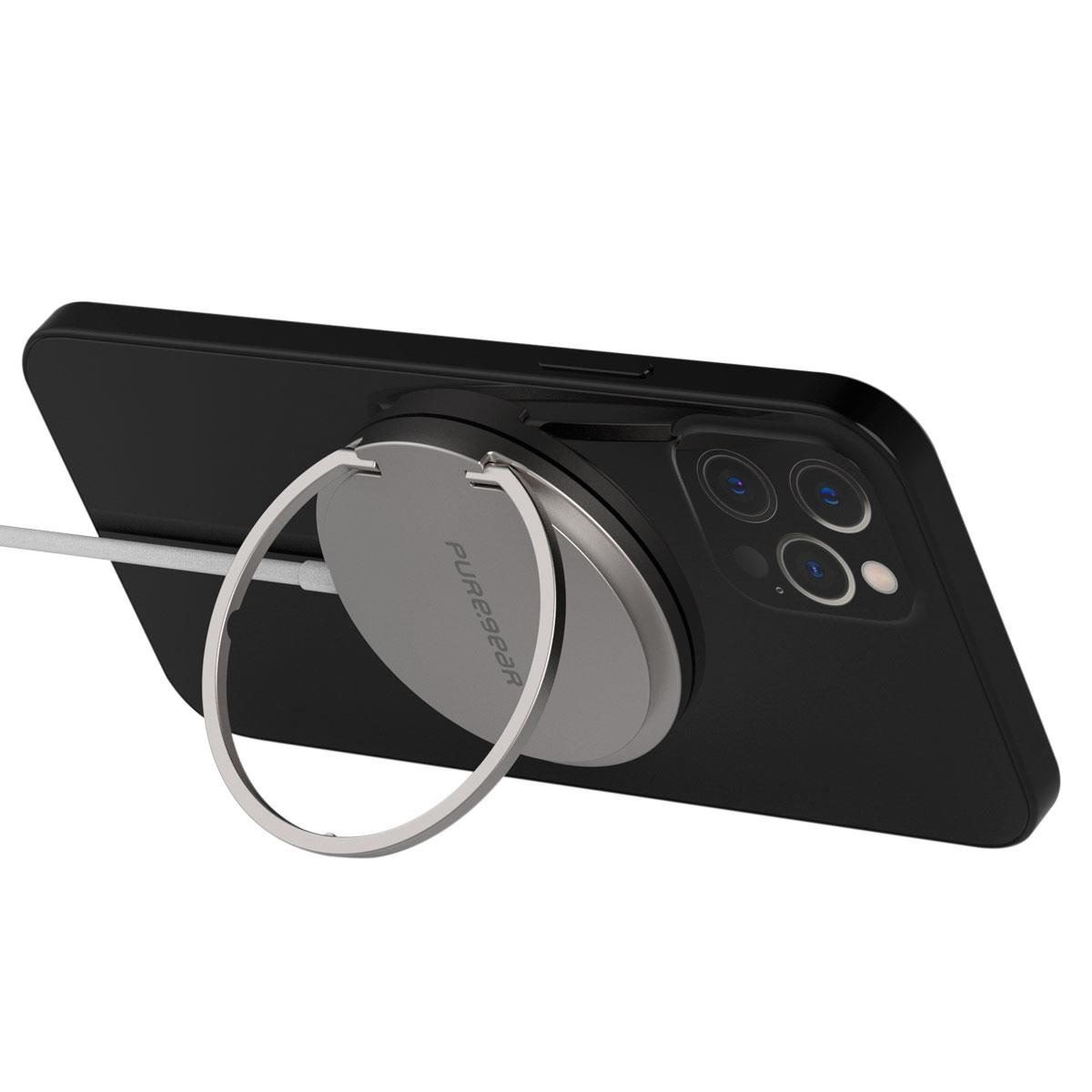 Cargador inalámbrico 15W magnético gris