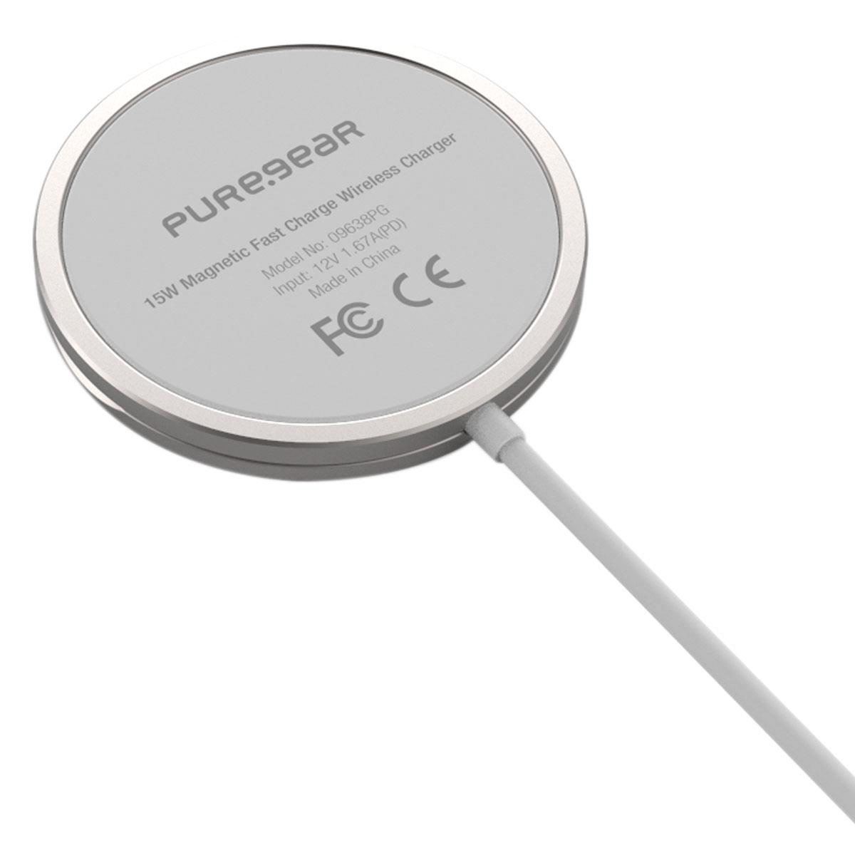 Cargador inalámbrico 15W magnético gris