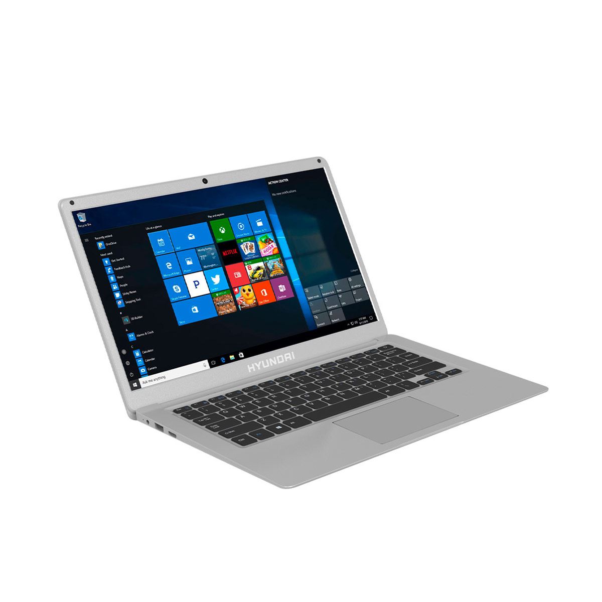 Laptop Hyundai HYbook, 14.1 Celeron, 4GB Ram, 64GB + 1TB Plateada