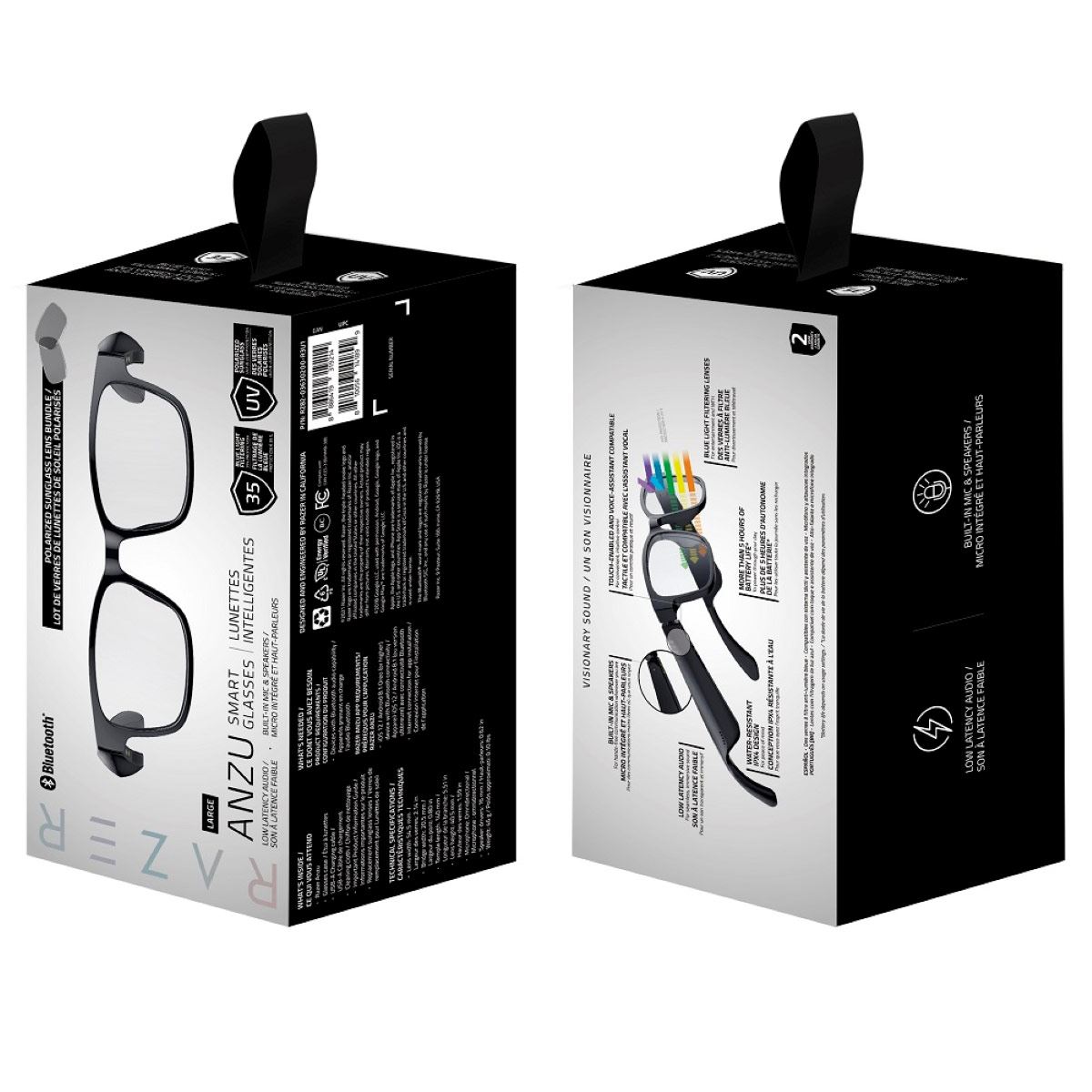 Smart Glasses Razer Anzu Rectangulares Negro