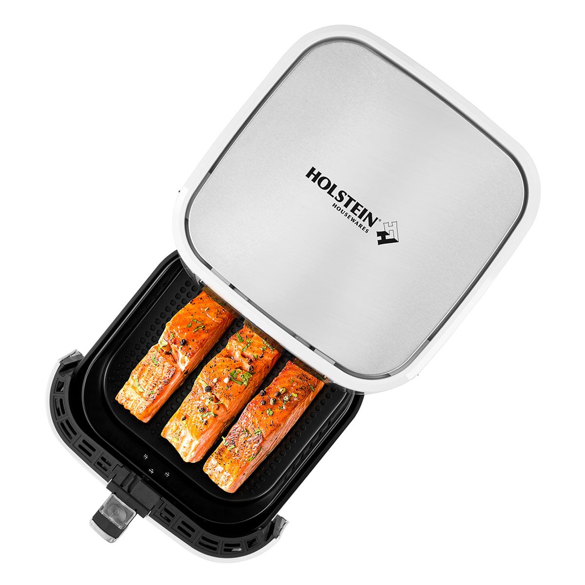 Freidora de aire digital HOLSTEIN HOUSEWARES de 5.5l gris acero holstein