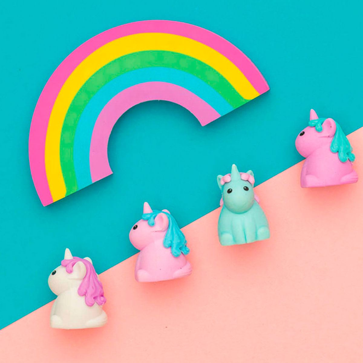 Gomas de Unicornio 4Pz Y De Arcoíris Ooly