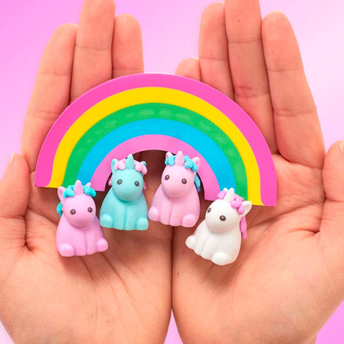 Gomas de Unicornio 4Pz Y De Arcoíris Ooly