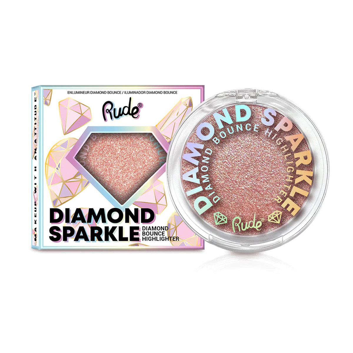 Iluminador Diamond Sparkle Rose Gold Rude