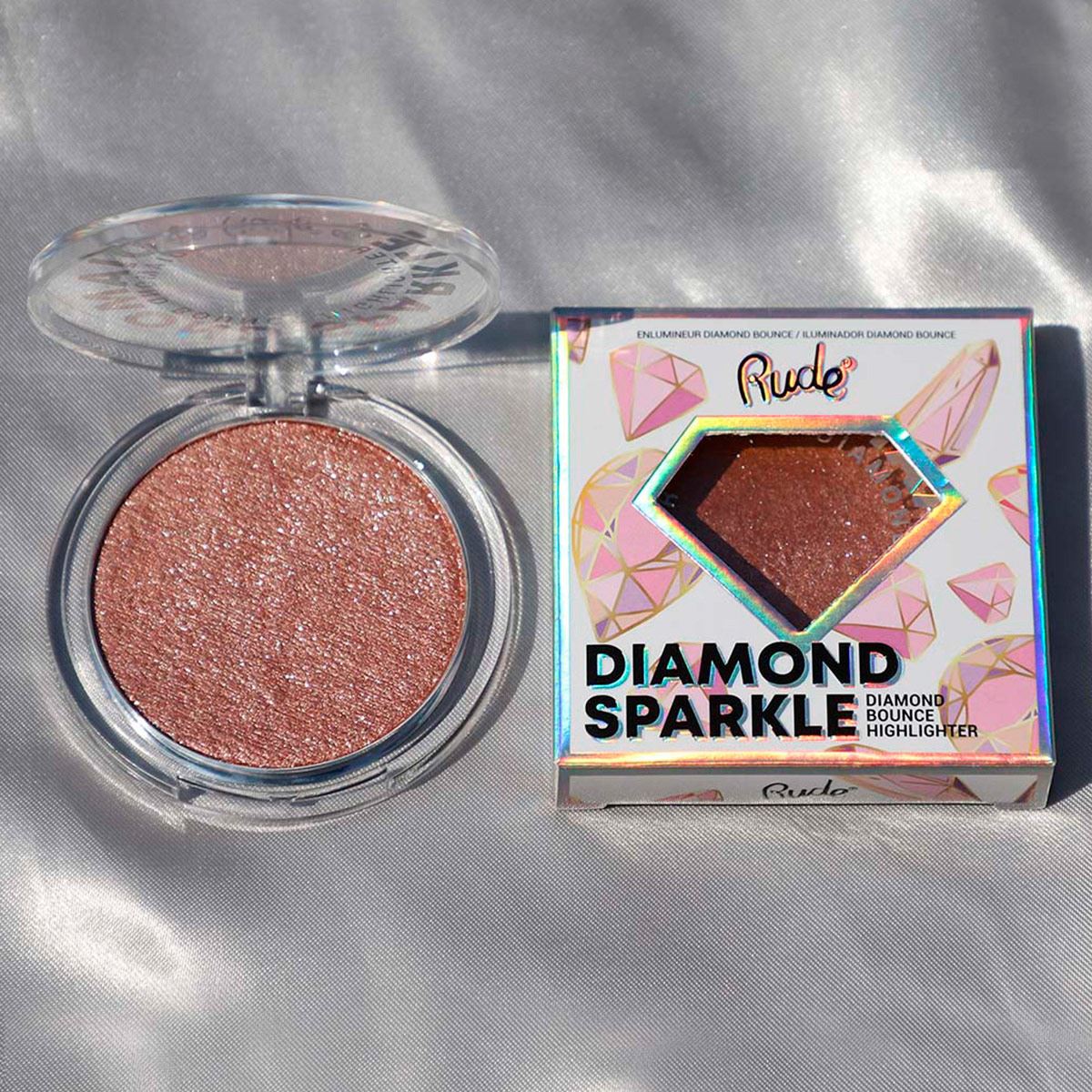 Iluminador Diamond Sparkle Rose Gold Rude