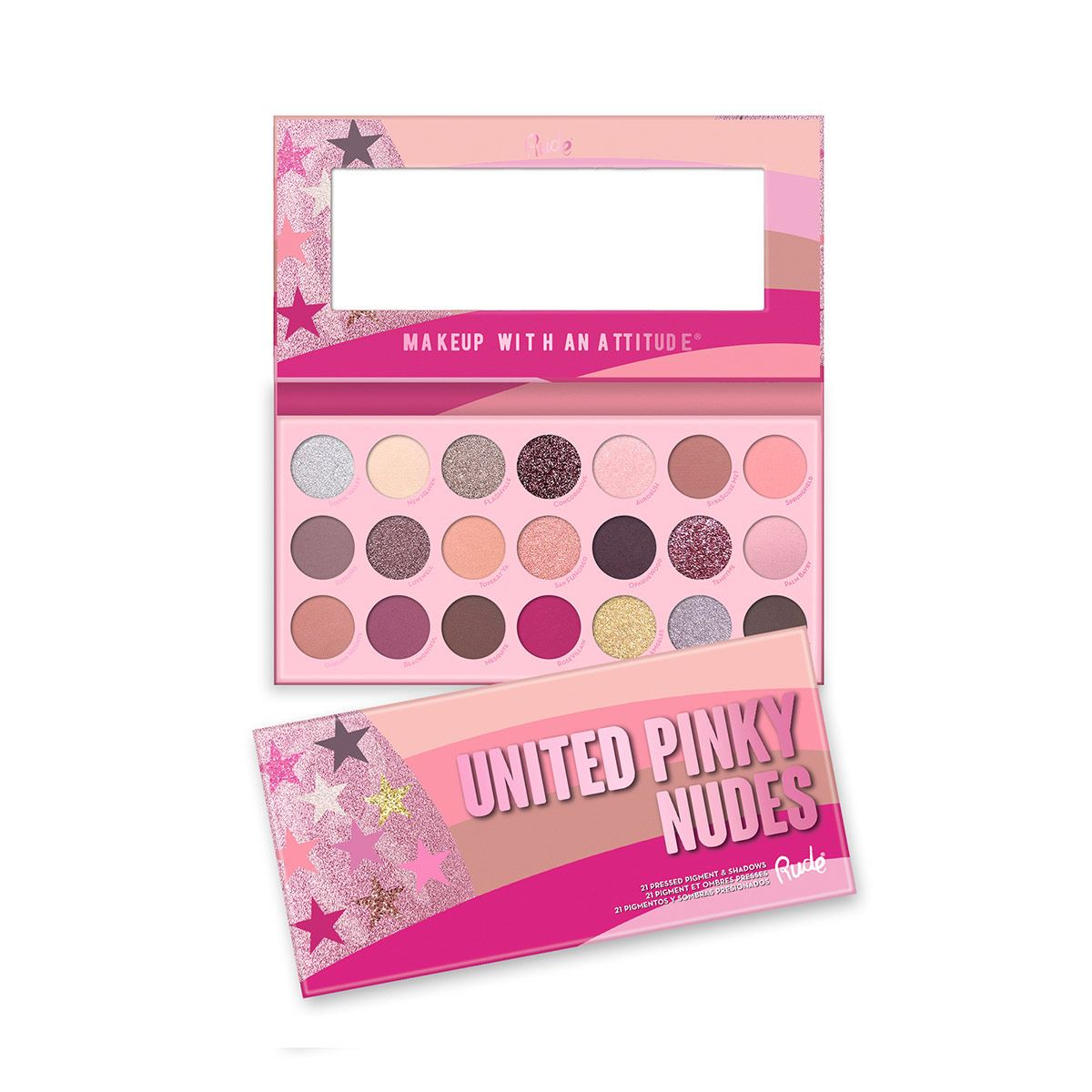 Paleta De Sombras United Pinky Nudes Rude