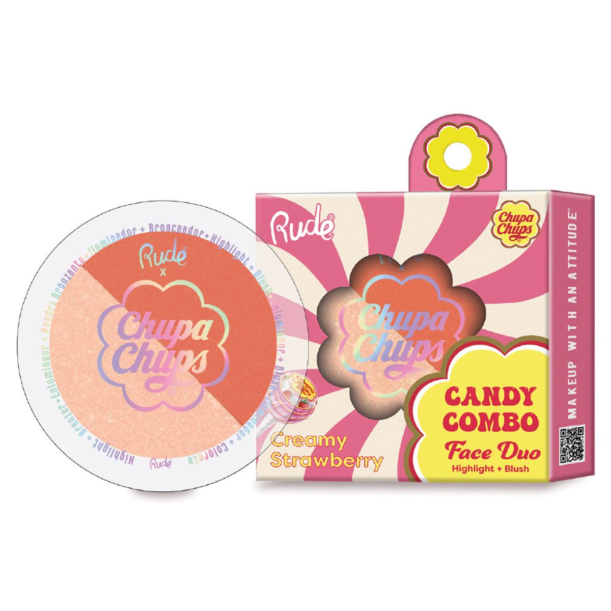 Candy Combo Iluminador + Blush Creamy Strawberry Chupa Chups