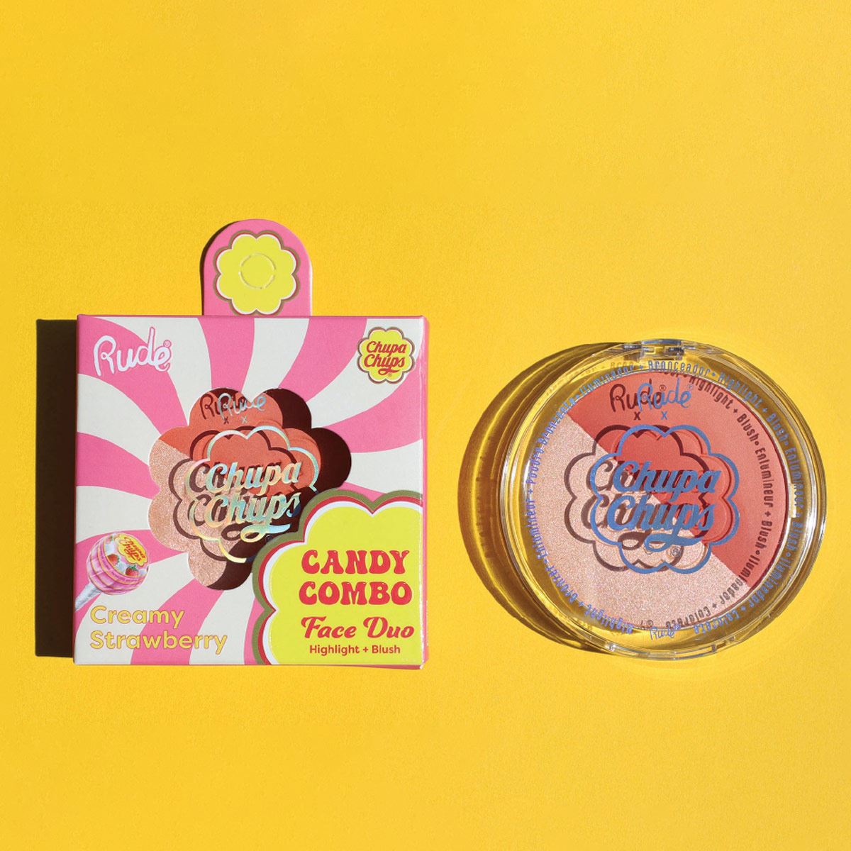 Candy Combo Iluminador + Blush Creamy Strawberry Chupa Chups