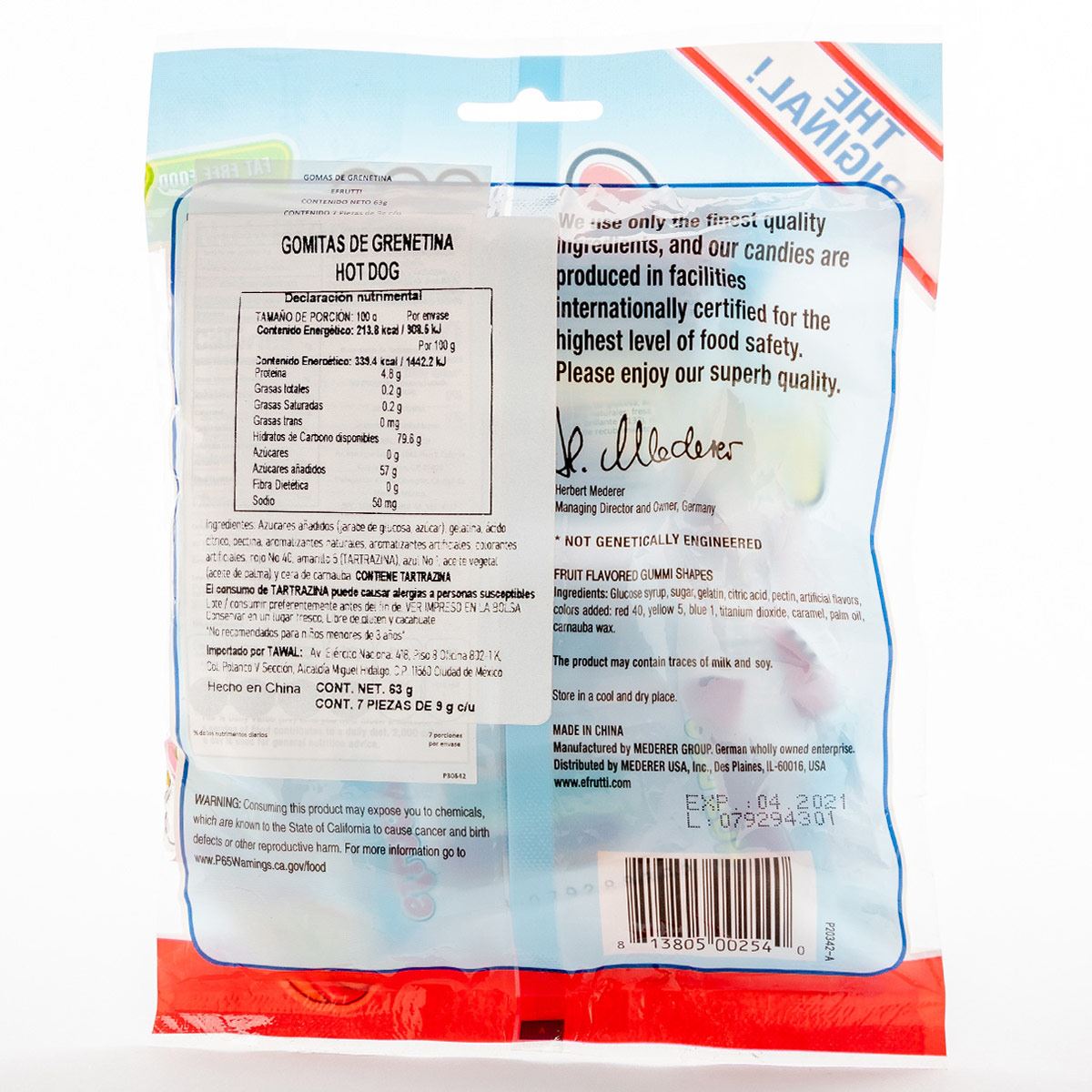 Goma Hotdog Bolsa 63 Gr