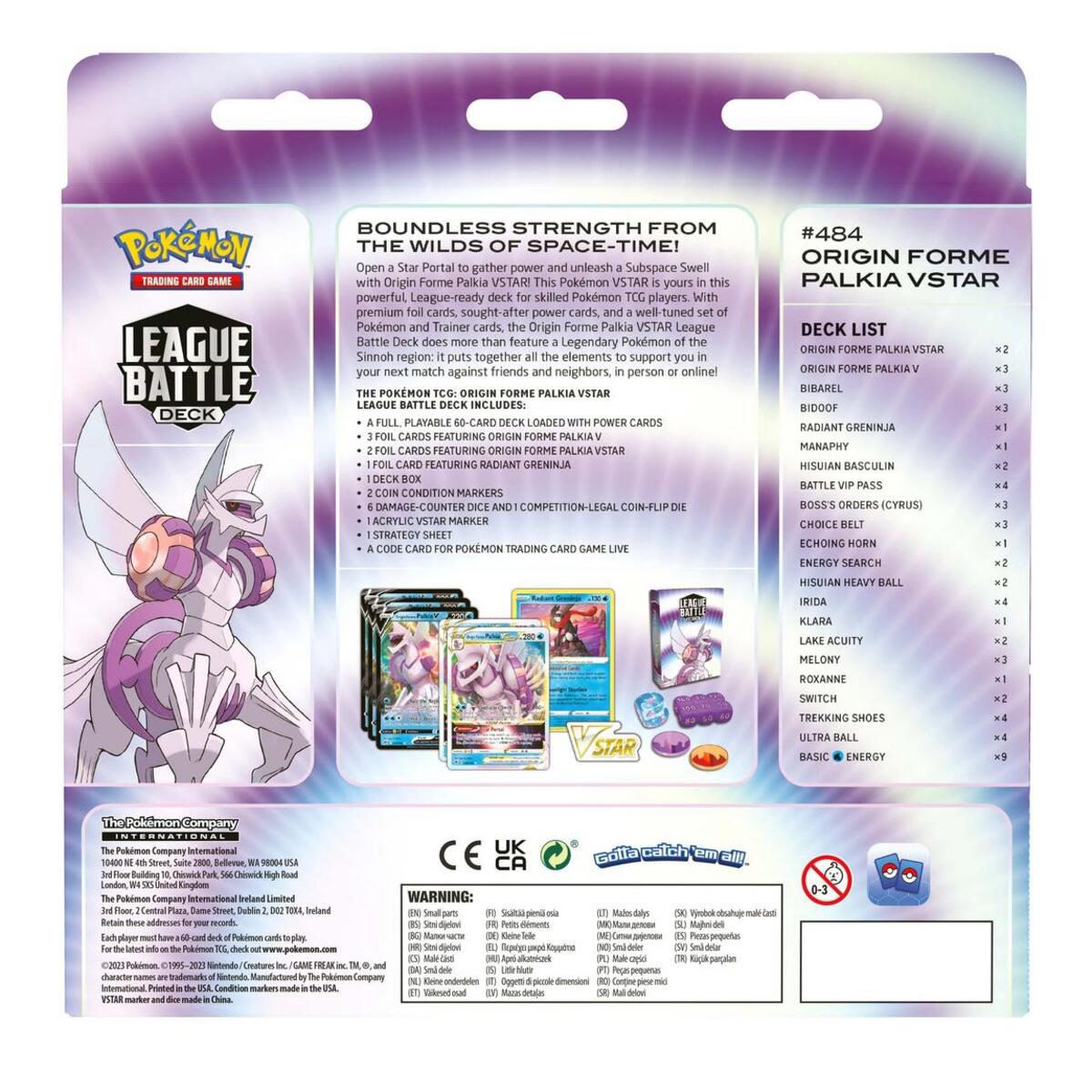 PTCG Palkia Vstar Legue Battle Deck