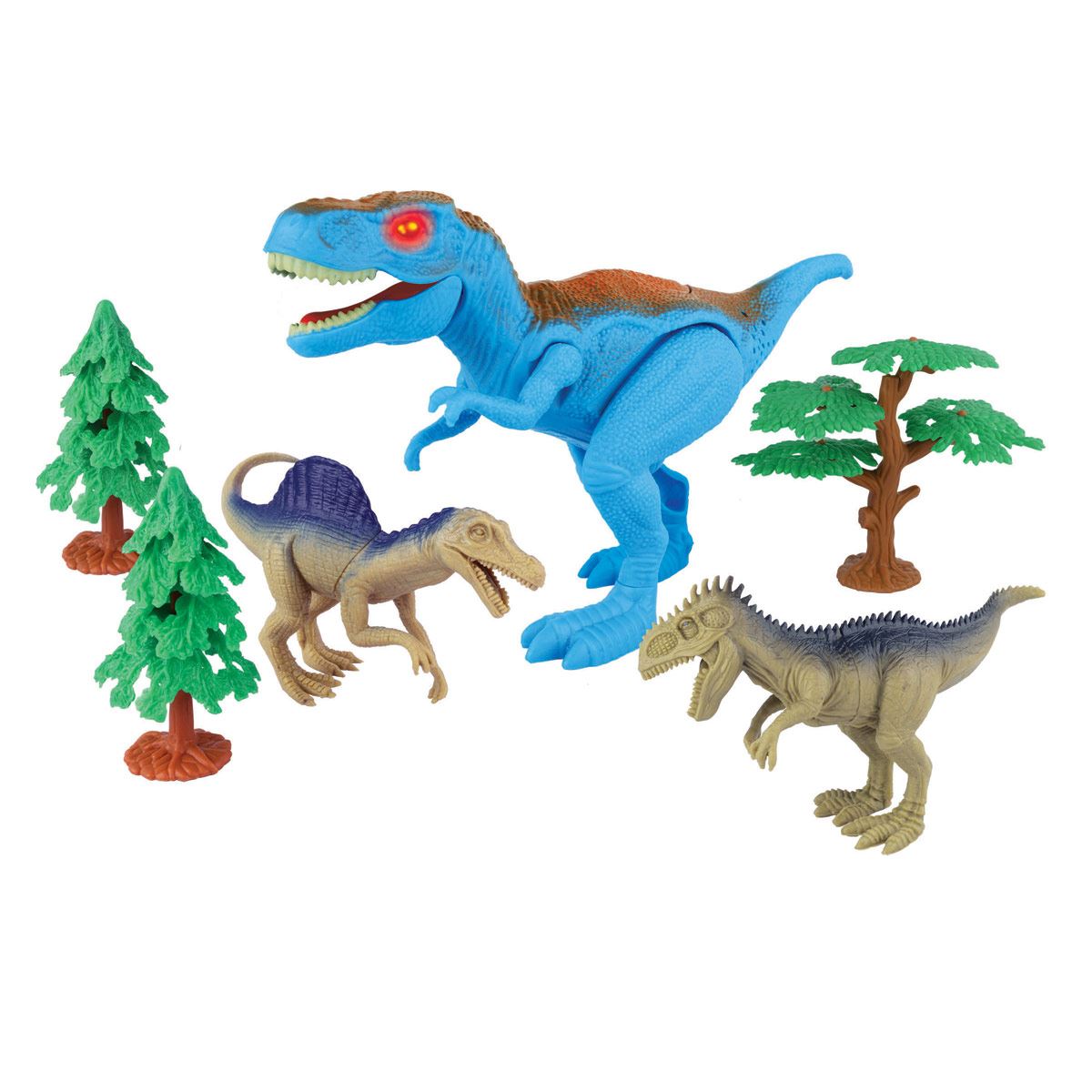 Dinosaurio Azul con Luces y Sonido