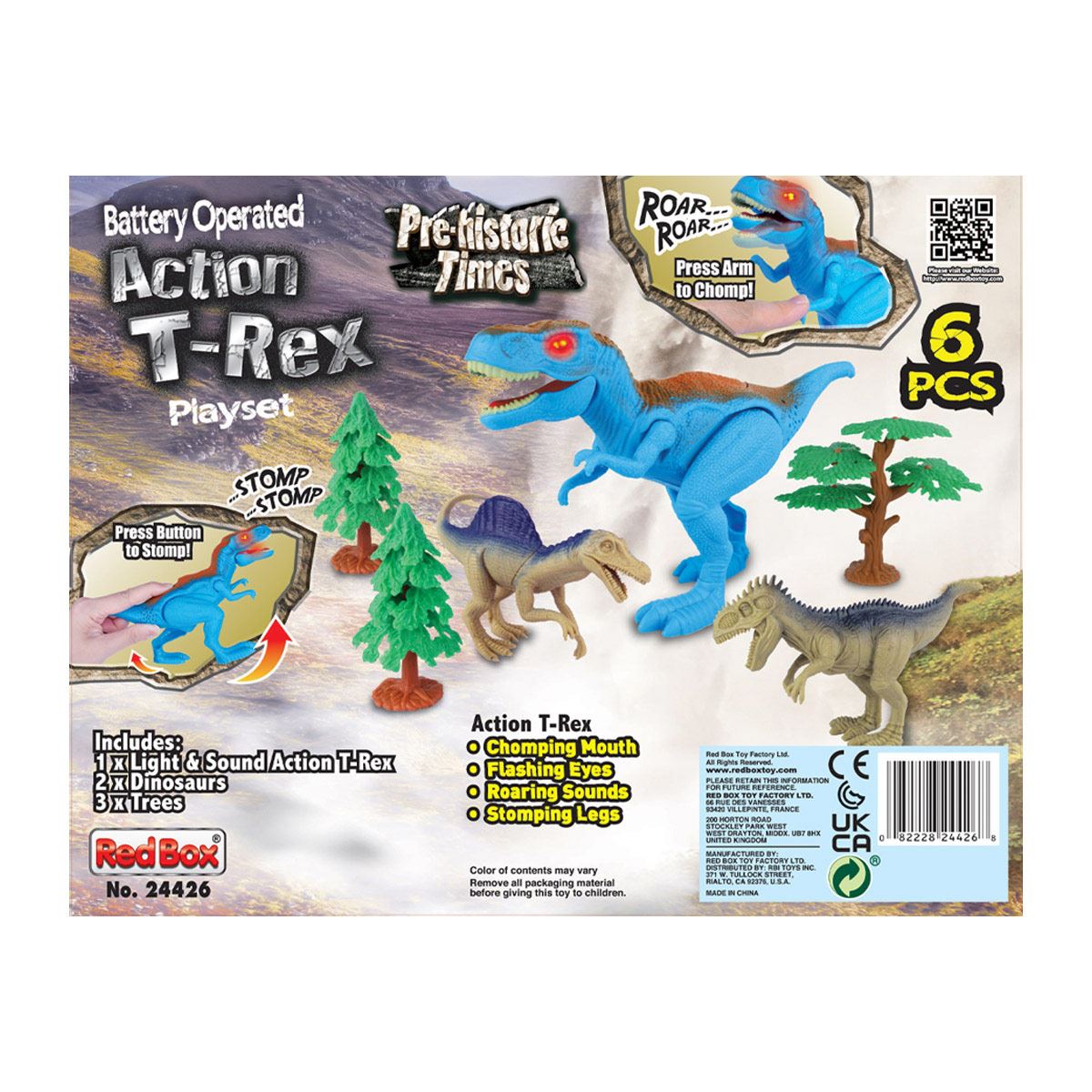 Dinosaurio Azul con Luces y Sonido