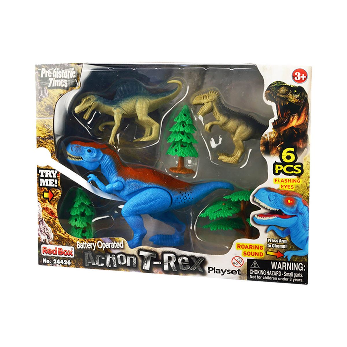 Dinosaurio Azul con Luces y Sonido