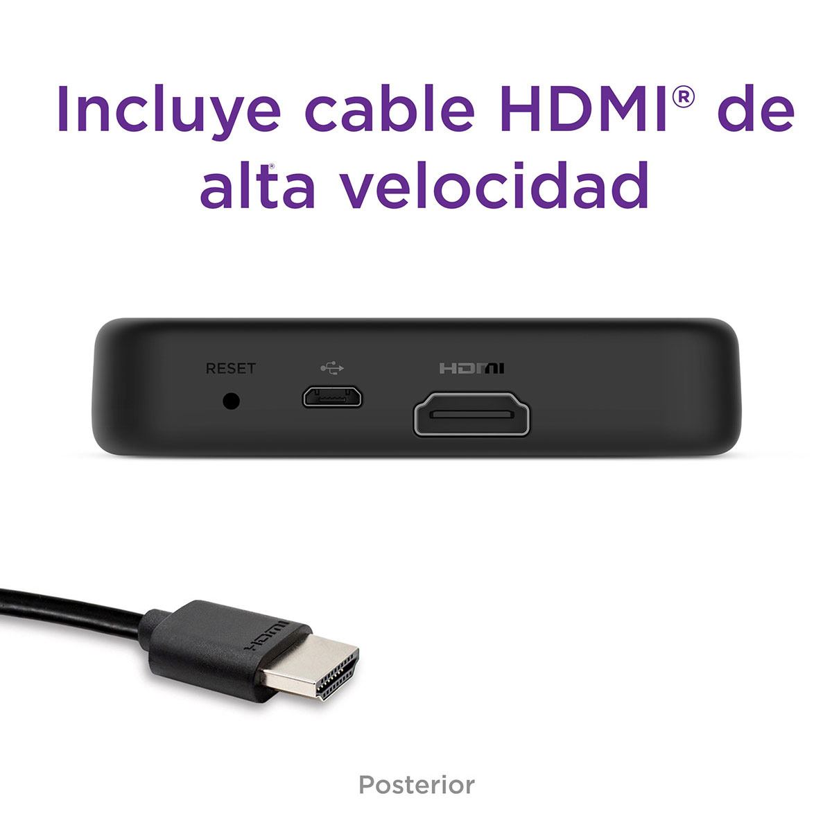 Roku Premiere | Dispositivo de streaming HD/ 4K/HDR Control remoto simple y cable HDMI premium