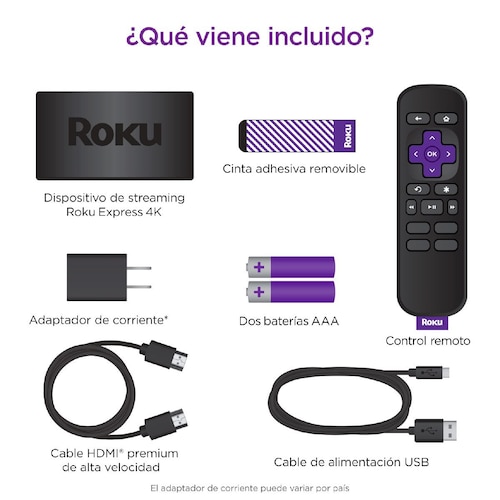 Roku Express 4K | Dispositivo de streaming HD, 4K y HDR