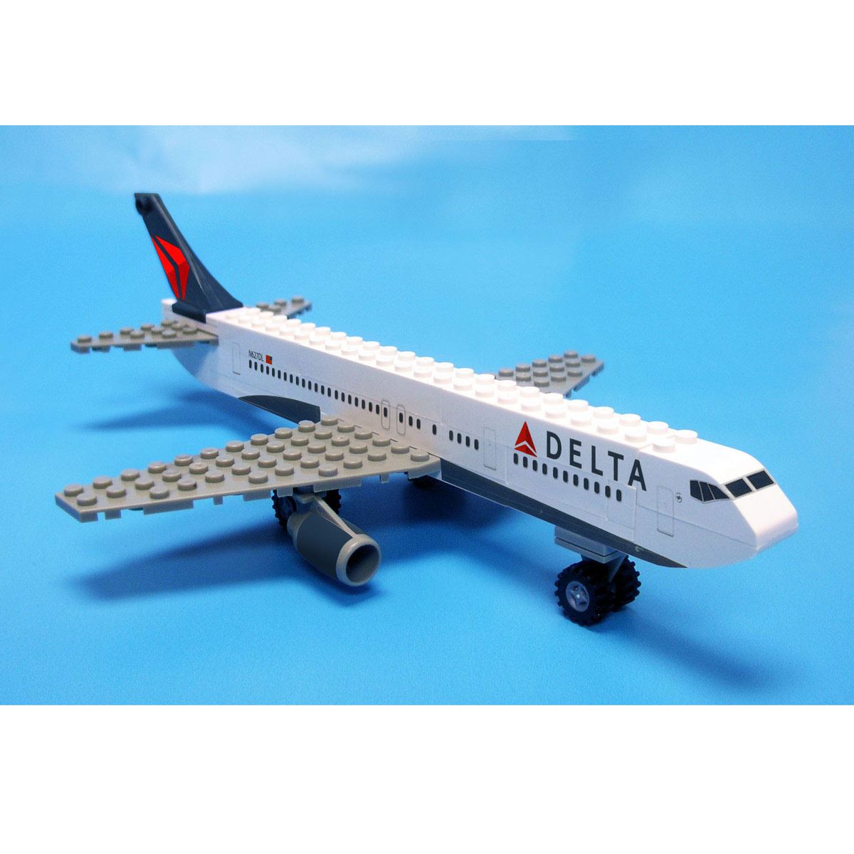 Avión de Juguete Armable Coleccionable  Delta 55 Piezas