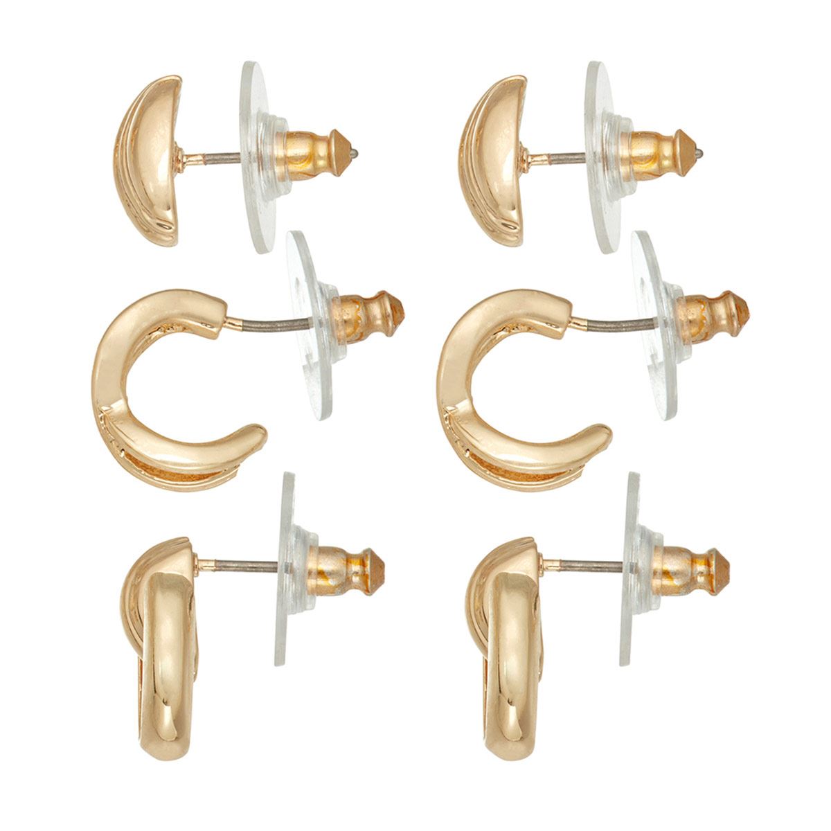 Aretes de Aleación de metales Dorado tipo Sencillo Napier