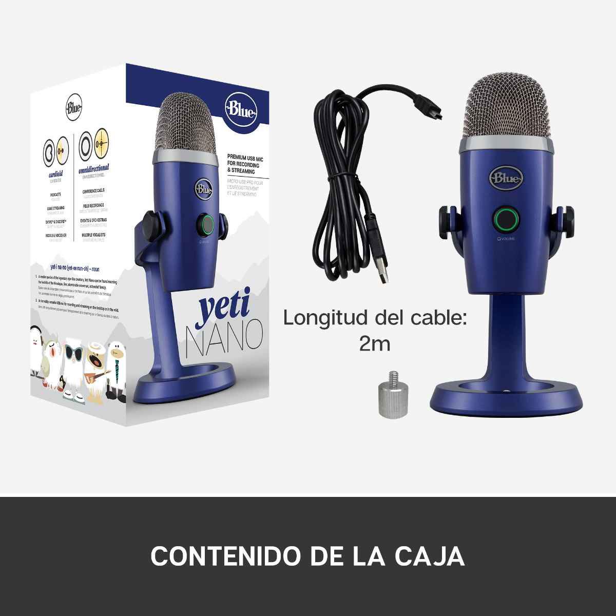 Micrófono Blue Yeti Nano Premium azul