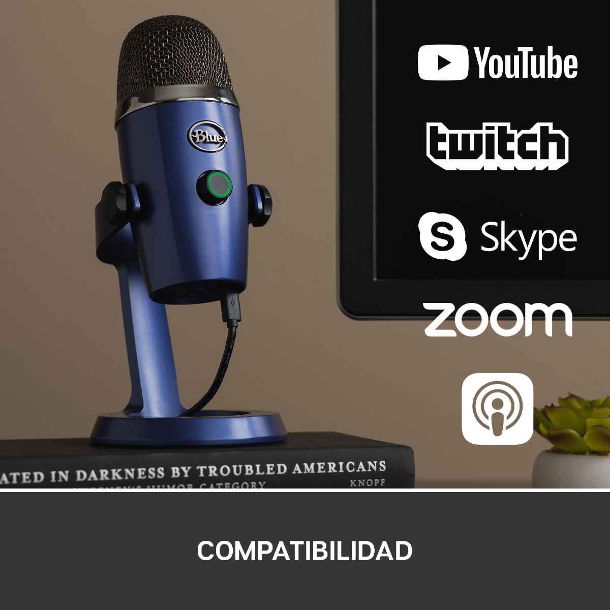 Micrófono Blue Yeti Nano Premium azul