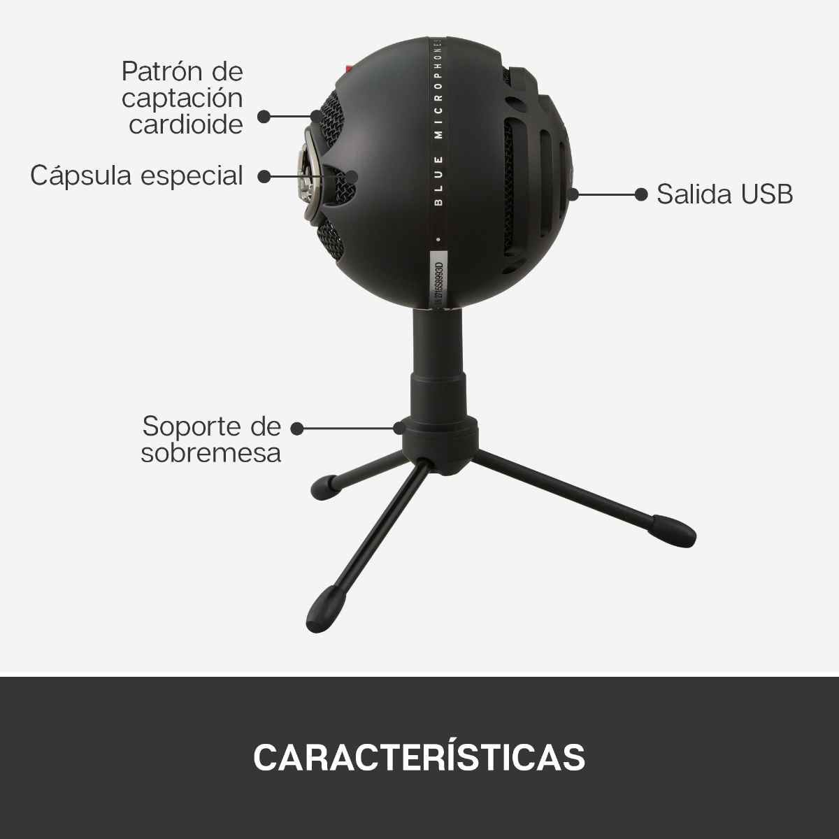 Micrófono Blue Snowball Ice negro