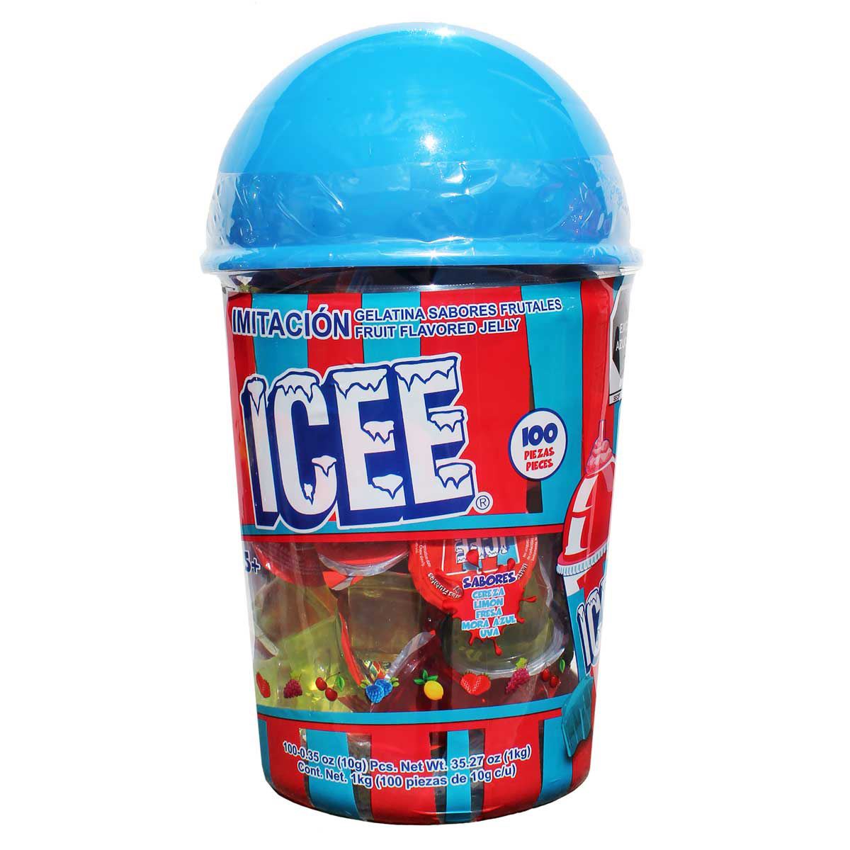 Gelatinas Icee en Vitrolero