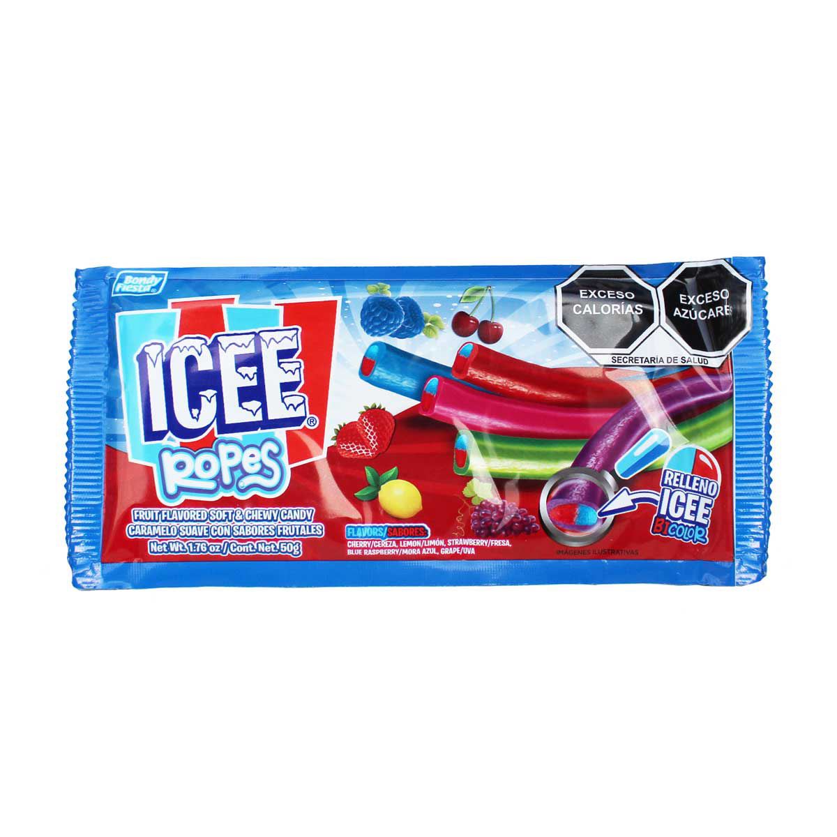 Caramelo Suave Sabores Frutales Icee Rope